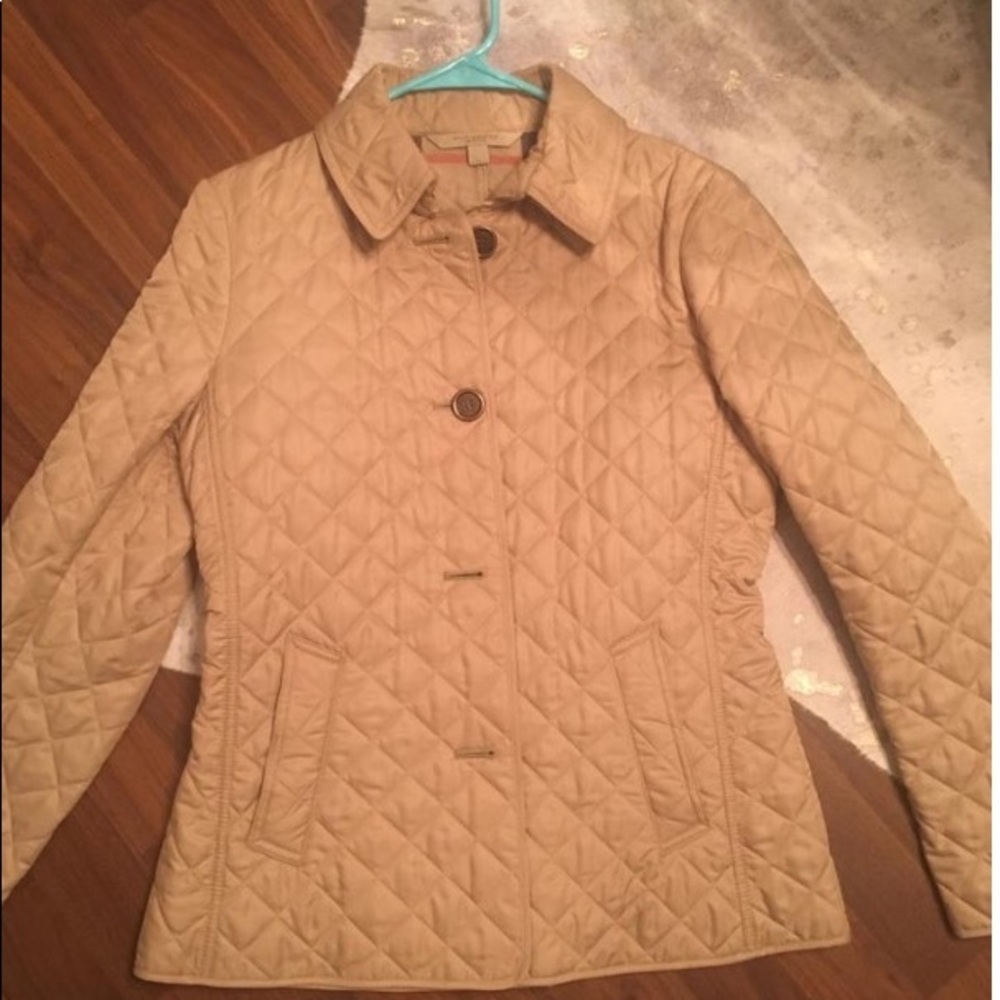 **SOLD** Burberry Brit Quilted Jacket- Tan